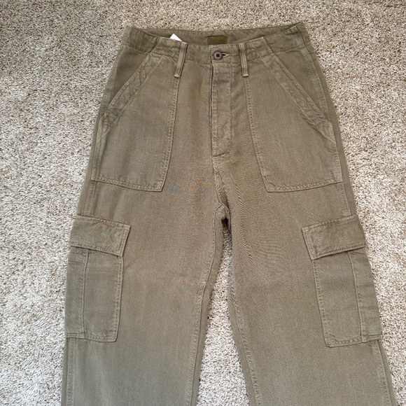 MOTHER Flare & Wide Leg Jeans in Olive - Picture 6 of 10